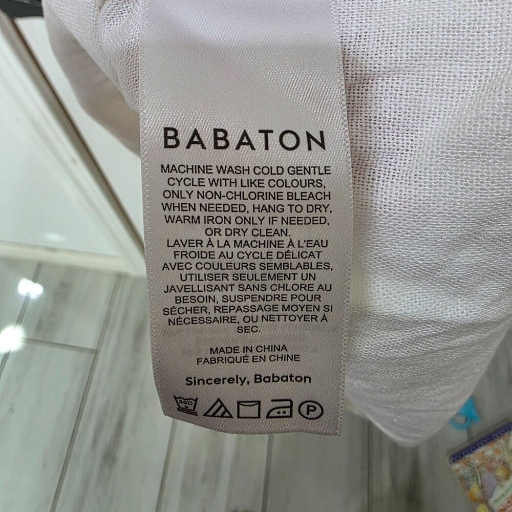 Babaton Women’s White Linen Blend Halter Mini Dress – Size 4 - Picture 11 of 13